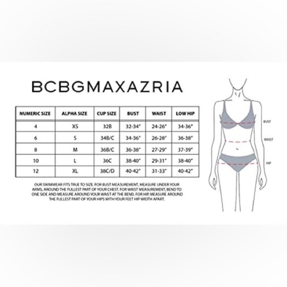 BCBGMAXAZRIA Womens One Piece Swimsuit quick dry bathing suit size 10 - Picture 11 of 11